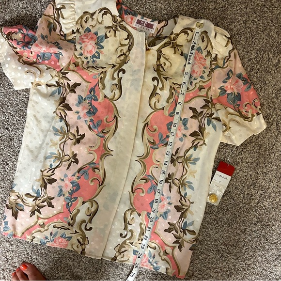 NWT Maggy London Vintage Silk Blouse - Picture 10 of 12